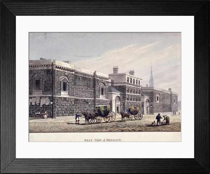 Framed Print : Newgate Prison, Old Bailey, London, c1815. Artist: George Shepherd Framed Print : Newgate Prison, Old Bailey, London, c1815. Artist: George Shepherd