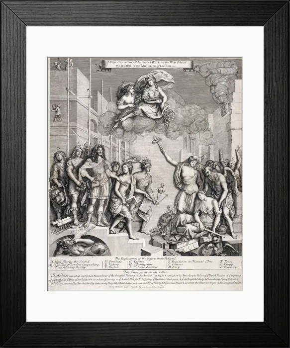 Framed Print : Monument, London, c1740 Framed Print : Monument, London, c1740