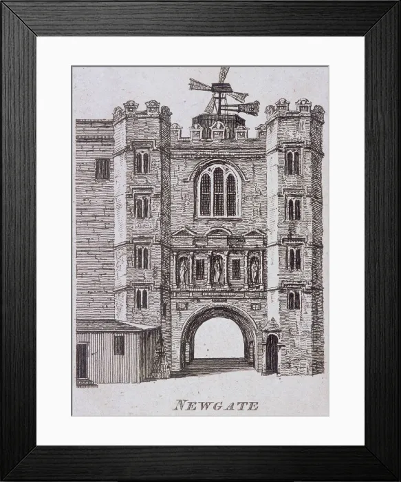 Framed Print : Newgate, London, c1760 Framed Print : Newgate, London, c1760