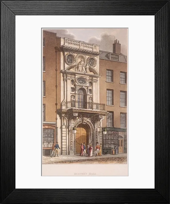 Framed Print : Mercers Hall, London, 1815 Framed Print : Mercers Hall, London, 1815