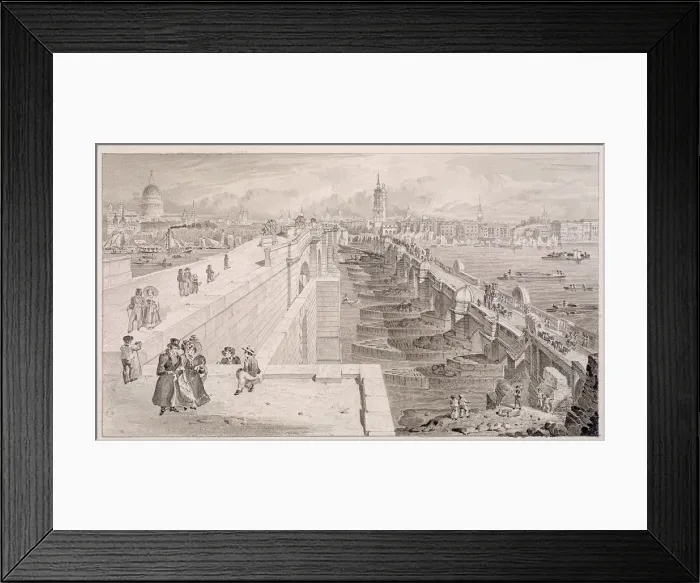 Framed Print : London Bridge (old and new), London, 1831. Artist: Thomas Hosmer Shepherd Framed Print : London Bridge (old and new), London, 1831. Artist: Thomas Hosmer Shepherd
