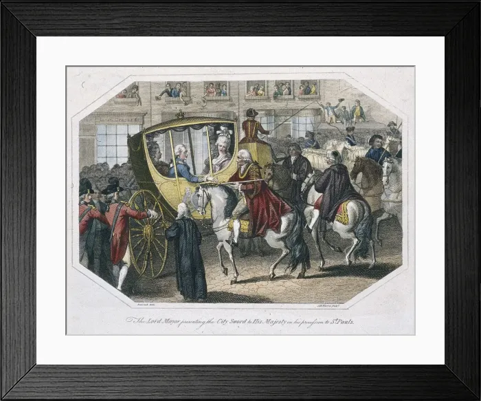 Framed Print : Temple Bar, London, 1804. Artist: AW Warren Framed Print : Temple Bar, London, 1804. Artist: AW Warren