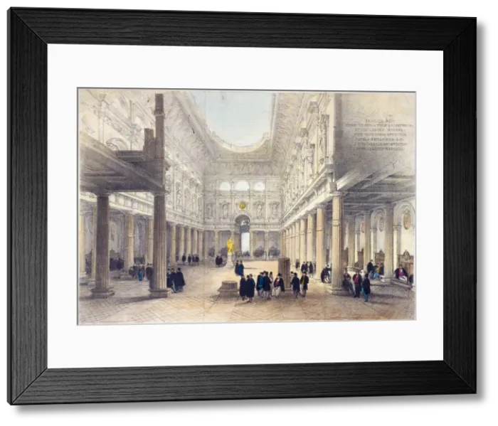 Framed Print : Royal Exchange (3rd) interior, London, 1840. Artist: George Belton Moore Framed Print : Royal Exchange (3rd) interior, London, 1840. Artist: George Belton Moore