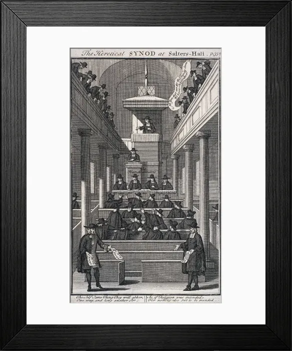 Framed Print : The Heretical Synod at Salters Hall Chapel, London, 1720 Framed Print : The Heretical Synod at Salters Hall Chapel, London, 1720