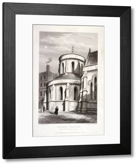 Framed Print : Temple Church, London, 1837. Artist: John Le Keux Framed Print : Temple Church, London, 1837. Artist: John Le Keux