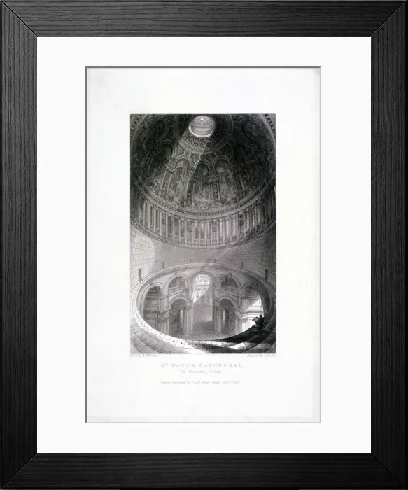 Framed Print : St Pauls Cathedral (new) interior, London, 1837. Artist: E Challis Framed Print : St Pauls Cathedral (new) interior, London, 1837. Artist: E Challis