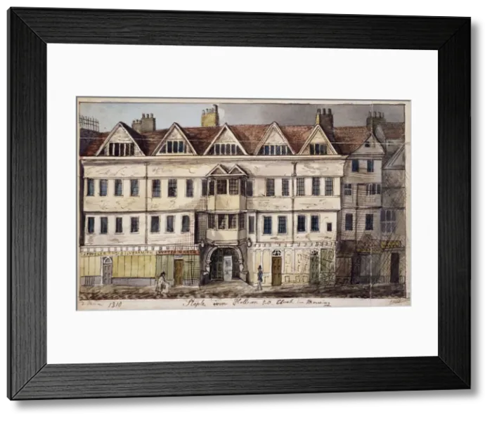 Framed Print : Staple Inn, London, 1810. Artist: Daniel Thorn Framed Print : Staple Inn, London, 1810. Artist: Daniel Thorn
