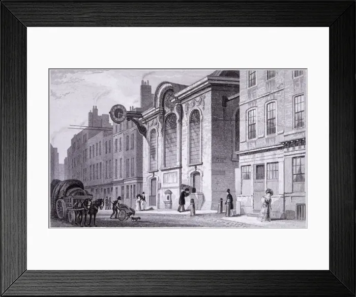 Framed Print : St Swithin London Stone, London, 1831. Artist: James Tingle Framed Print : St Swithin London Stone, London, 1831. Artist: James Tingle