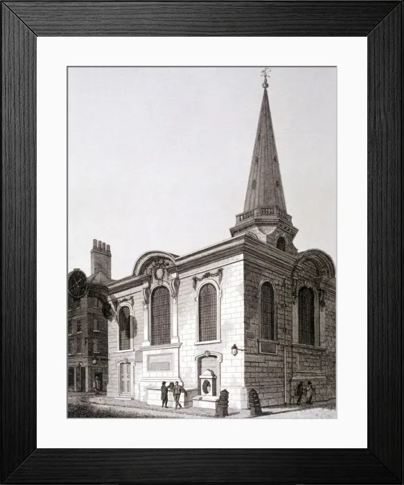 Framed Print : St Swithin London Stone, London, 1812. Artist: Joseph Skelton Framed Print : St Swithin London Stone, London, 1812. Artist: Joseph Skelton