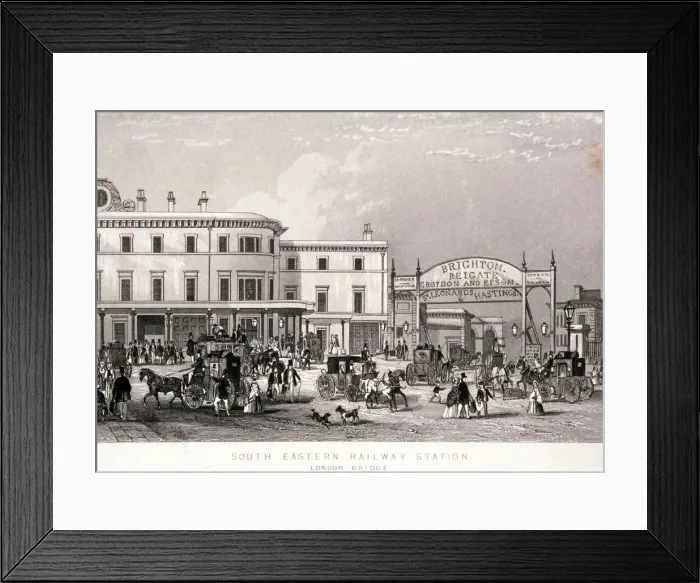 Framed Print : London Bridge Station, Bermondsey, London, c1851 Framed Print : London Bridge Station, Bermondsey, London, c1851