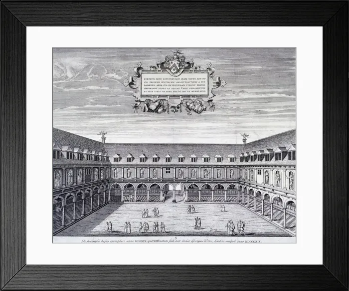Framed Print : Royal Exchange (1st) interior, London, c1660. Artist: Wenceslaus Hollar Framed Print : Royal Exchange (1st) interior, London, c1660. Artist: Wenceslaus Hollar