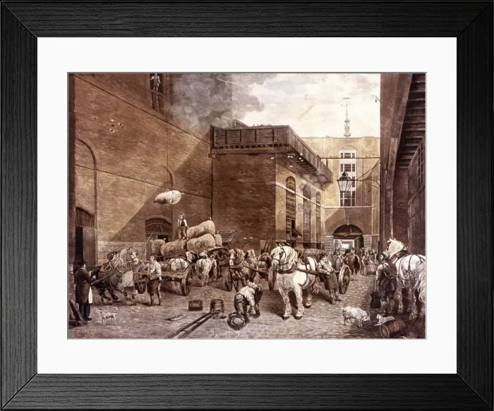 Framed Print : The Hour Glass Brewery, London, 1821. Artist: J Bromley Framed Print : The Hour Glass Brewery, London, 1821. Artist: J Bromley