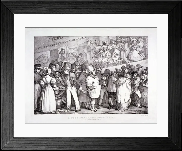 Framed Print : Bartholomew Fair, West Smithfield, London, c1830. Artist: J Graf Framed Print : Bartholomew Fair, West Smithfield, London, c1830. Artist: J Graf