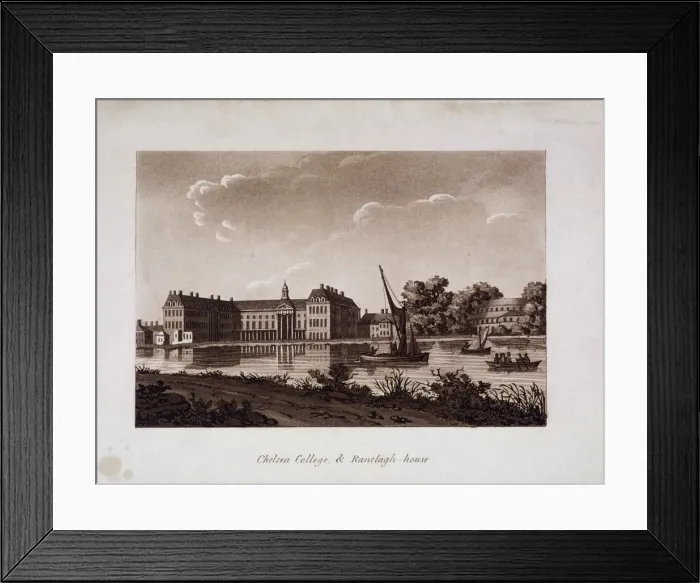 Framed Print : The Royal Hospital and Ranelagh House, Chelsea, London, c1800 Framed Print : The Royal Hospital and Ranelagh House, Chelsea, London, c1800