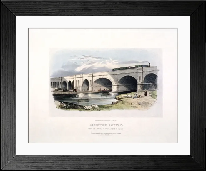 Framed Print : View of the Surrey Canal, Deptford, London, c1840 Framed Print : View of the Surrey Canal, Deptford, London, c1840