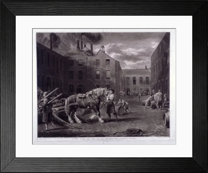 Framed Print : East end of Whitbreads Brewery, Chiswell Street, Islington, London, 1792. Artist Framed Print : East end of Whitbreads Brewery, Chiswell Street, Islington, London, 1792. Artist