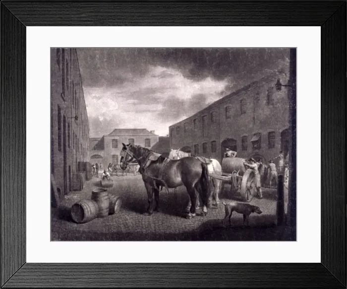 Framed Print : East end of Whitbreads Brewery, Chiswell Street, Islington, London, c1792. Artist Framed Print : East end of Whitbreads Brewery, Chiswell Street, Islington, London, c1792. Artist