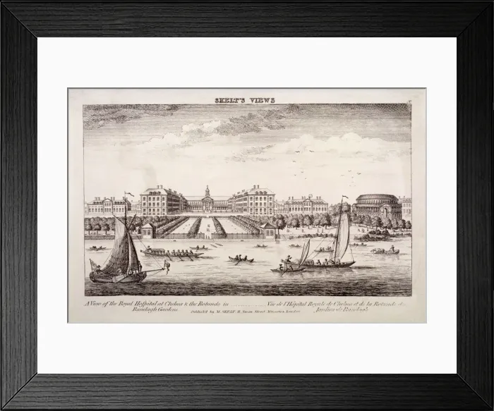 Framed Print : View of the Royal Hospital, Chelsea, London, 1751 Framed Print : View of the Royal Hospital, Chelsea, London, 1751