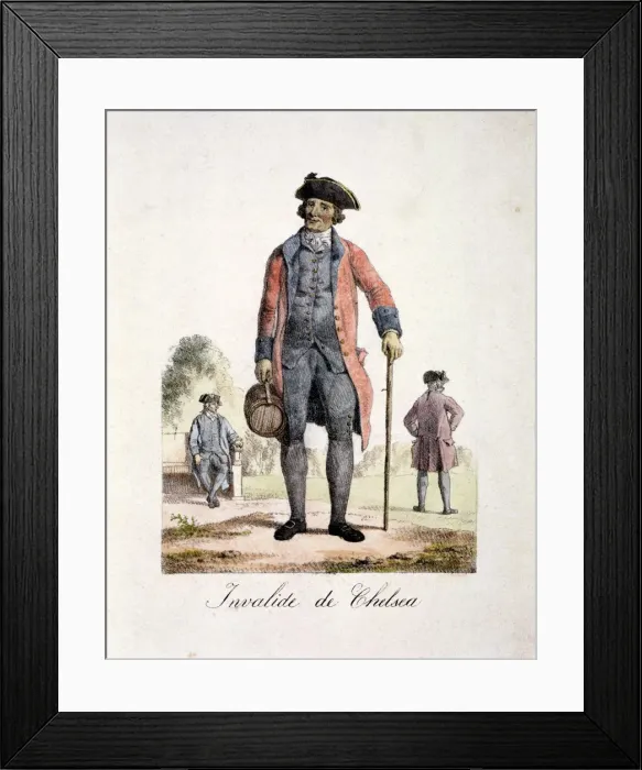 Framed Print : A Chelsea Pensioner, Chelsea, London, c1830 Framed Print : A Chelsea Pensioner, Chelsea, London, c1830