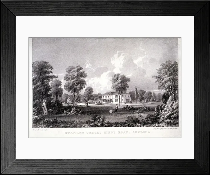 Framed Print : View of Stanley Grove, Kings Road, Chelsea, London, c1825. Artist: Louis Haghe Framed Print : View of Stanley Grove, Kings Road, Chelsea, London, c1825. Artist: Louis Haghe