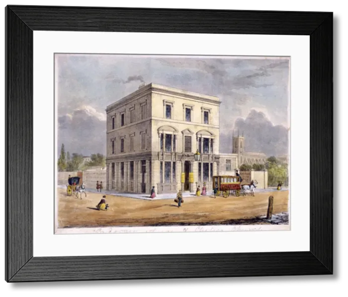 Framed Print : The Cadogan Arms Inn, Kings Road, Chelsea, London, c1840 Framed Print : The Cadogan Arms Inn, Kings Road, Chelsea, London, c1840