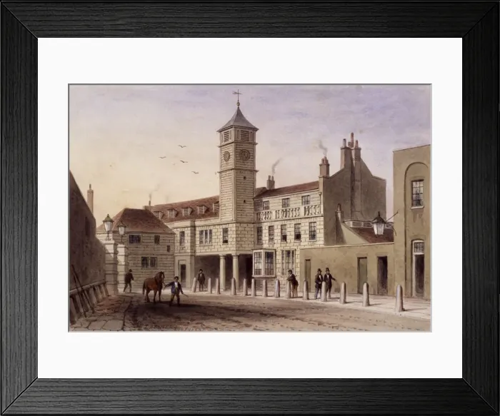 Framed Print : View of Bridge House in Bridge Yard, Tooley Street, Bermondsey, London, 1846. Artist Framed Print : View of Bridge House in Bridge Yard, Tooley Street, Bermondsey, London, 1846. Artist
