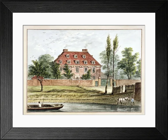 Framed Print : View of Baumes House, Hoxton, London, c1825. Artist: CH Matthews Framed Print : View of Baumes House, Hoxton, London, c1825. Artist: CH Matthews