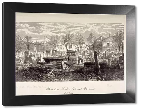 Cemetery at Bunhill Fields, Finsbury, London, 1866