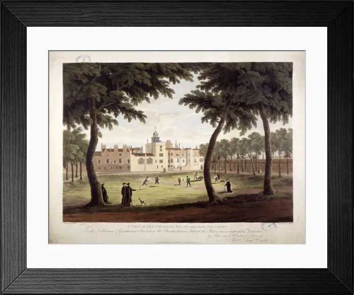 Framed Print : View of Charterhouse, Finsbury, London, 1813. Artist: Robert Havell Framed Print : View of Charterhouse, Finsbury, London, 1813. Artist: Robert Havell