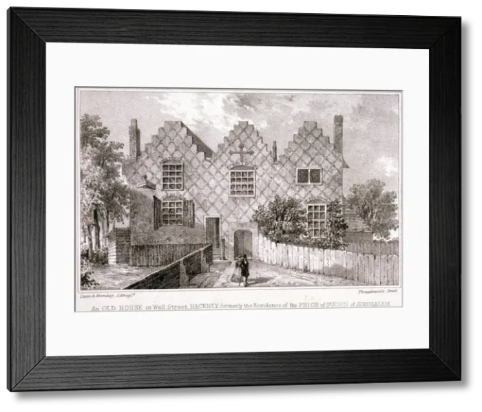 Framed Print : View of a house in Wells Street, Hackney, London, c1830 Framed Print : View of a house in Wells Street, Hackney, London, c1830