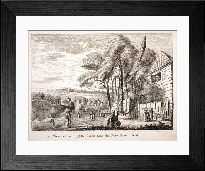 Framed Print : The English Grotto, New River Head, Finsbury, London, c1790 Framed Print : The English Grotto, New River Head, Finsbury, London, c1790