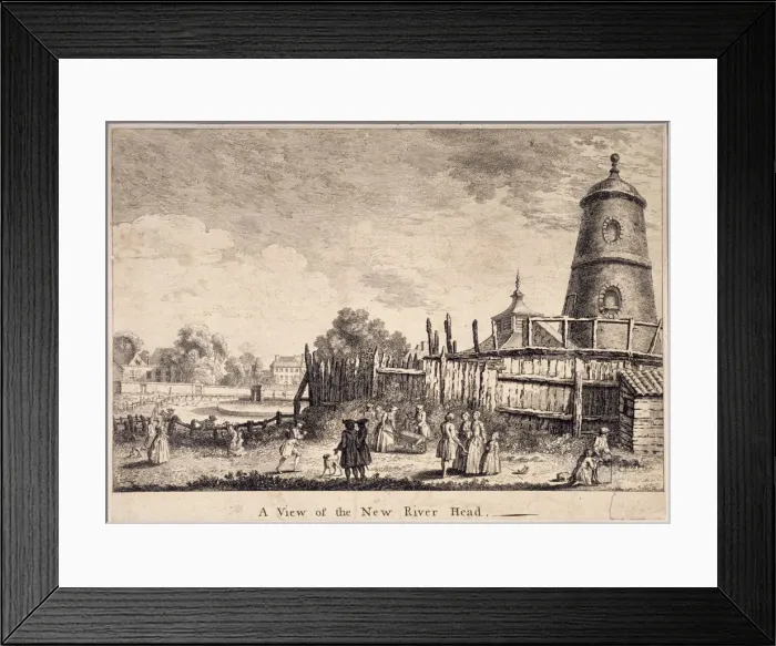 Framed Print : View of New River Head, Finsbury, London, c1753 Framed Print : View of New River Head, Finsbury, London, c1753