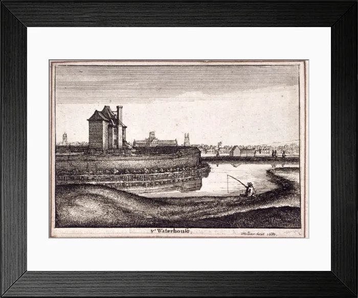 Framed Print : View of the area around New River Head, Finsbury, London, 1665. Artist: Wenceslaus Hollar Framed Print : View of the area around New River Head, Finsbury, London, 1665. Artist: Wenceslaus Hollar