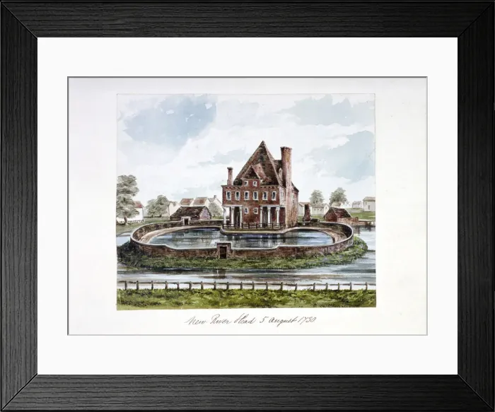 Framed Print : View of New River Head, Finsbury, London, 1730 Framed Print : View of New River Head, Finsbury, London, 1730