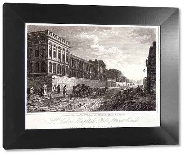 View of St Lukes Hospital, Old Street, Finsbury, London, 1817. Artist: Thomas Higham