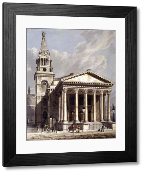 Framed Print : St George, Bloomsbury, Holborn, London, 1811. Artist: George Shepherd Framed Print : St George, Bloomsbury, Holborn, London, 1811. Artist: George Shepherd