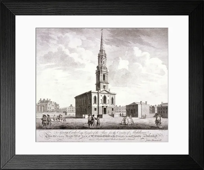 Framed Print : St Giles in the Fields, Holborn, London, 1753. Artist: Anthony Walker Framed Print : St Giles in the Fields, Holborn, London, 1753. Artist: Anthony Walker