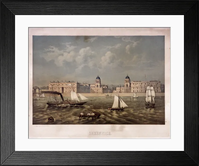 Framed Print : Greenwich Hospital, Greenwich, London, c1850 Framed Print : Greenwich Hospital, Greenwich, London, c1850