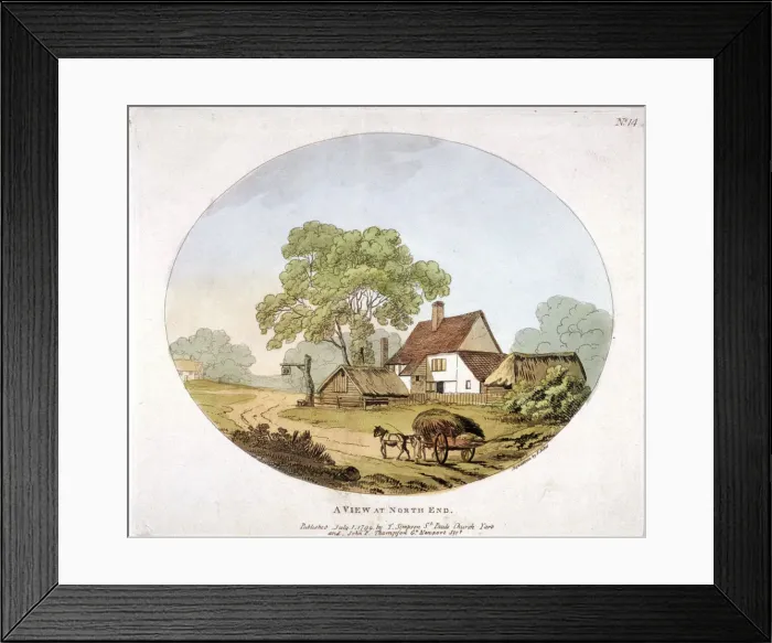 Framed Print : General view of Hampstead, London, 1794. Artist: Francis Jukes Framed Print : General view of Hampstead, London, 1794. Artist: Francis Jukes