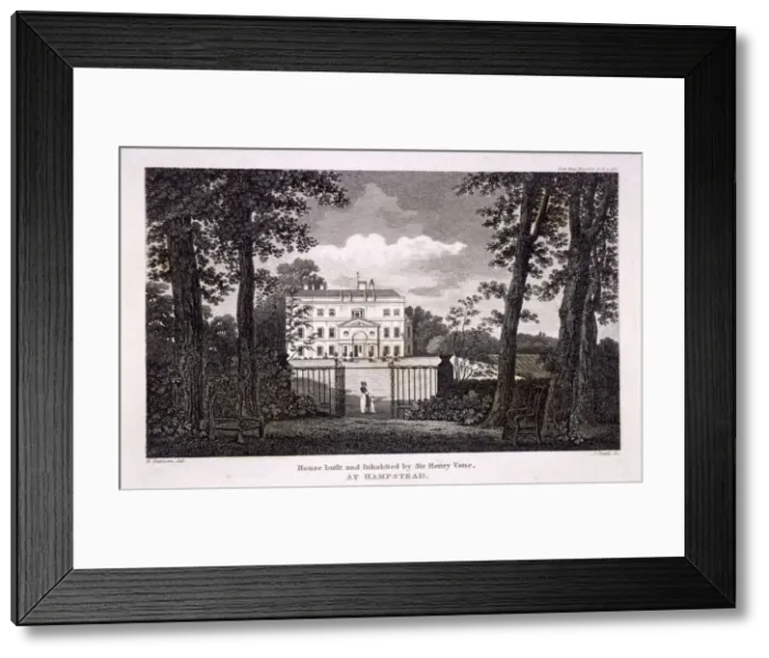 Framed Print : Vane House, Hampstead, London, 1813. Artist: J Smith Framed Print : Vane House, Hampstead, London, 1813. Artist: J Smith