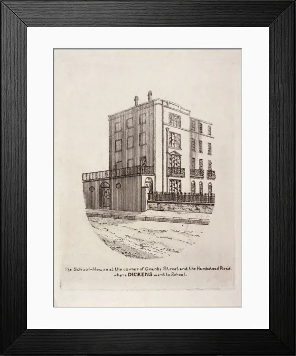 Framed Print : Hampstead Road, Hampstead, London, c1850 Framed Print : Hampstead Road, Hampstead, London, c1850
