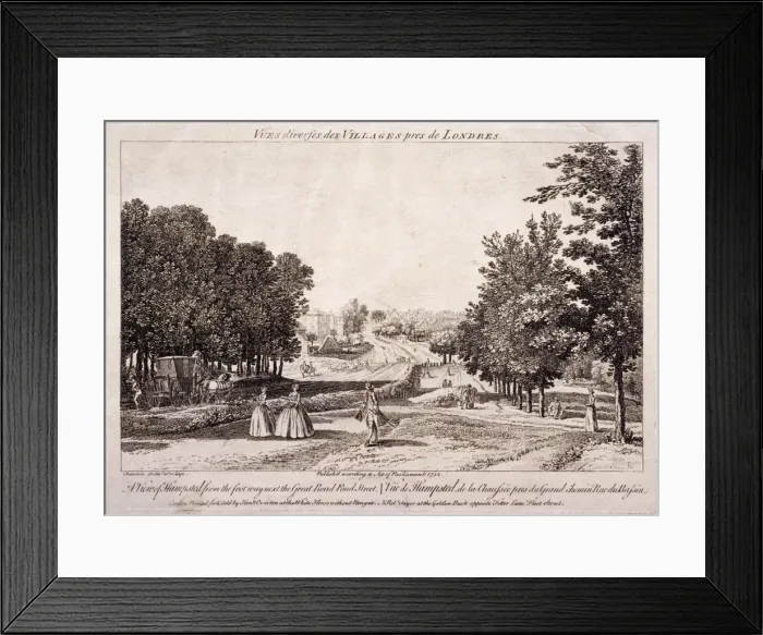 Framed Print : General view of Hampstead, Hampstead, London, 1752. Artist: Augustus Wall Callcott Framed Print : General view of Hampstead, Hampstead, London, 1752. Artist: Augustus Wall Callcott