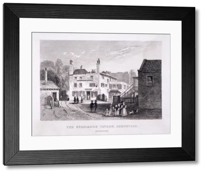 Framed Print : The Spaniards Inn, Hampstead Heath, Hampstead, London, c1840 Framed Print : The Spaniards Inn, Hampstead Heath, Hampstead, London, c1840