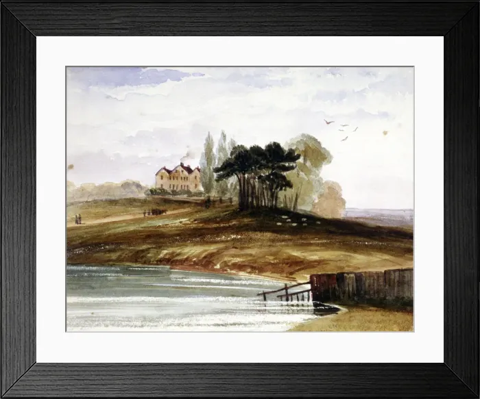Framed Print : Hampstead Heath, Hampstead, London, 1836. Artist: Edmund Marks Framed Print : Hampstead Heath, Hampstead, London, 1836. Artist: Edmund Marks