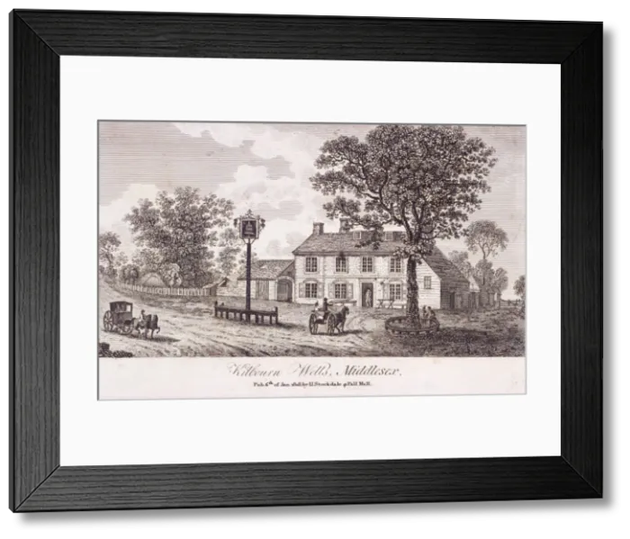 Framed Print : Kilburn Wells, Hampstead, London, 1818