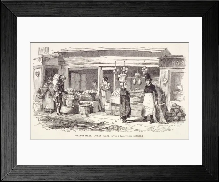 Framed Print : Dukes Place, London, 1861