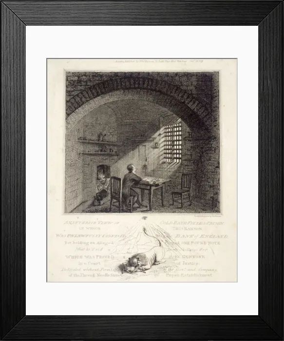 Framed Print : Cold Bath Fields, Finsbury, London, 1819. Artist: Thomas Ranson