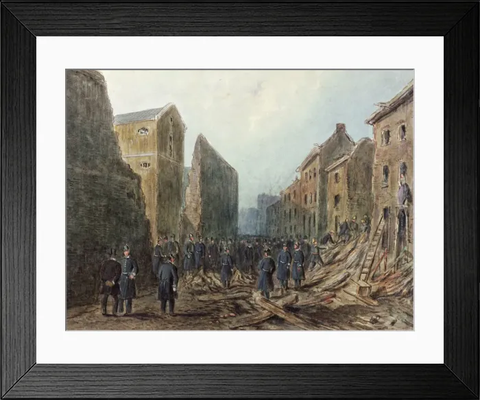 Framed Print : Corporation Row, Finsbury, London, c1867 Framed Print : Corporation Row, Finsbury, London, c1867