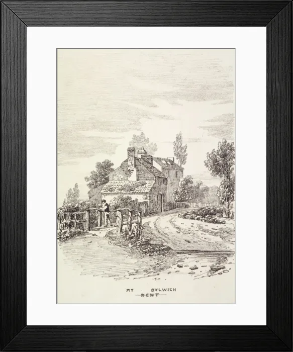 Framed Print : Dulwich, Camberwell, London, 1819 Framed Print : Dulwich, Camberwell, London, 1819