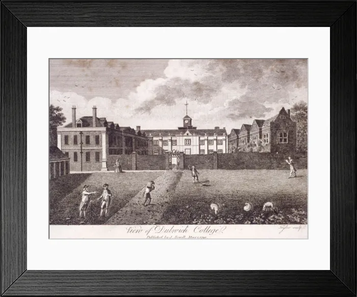 Framed Print : Dulwich College, Camberwell, London, 1790. Artist: Taylor Framed Print : Dulwich College, Camberwell, London, 1790. Artist: Taylor